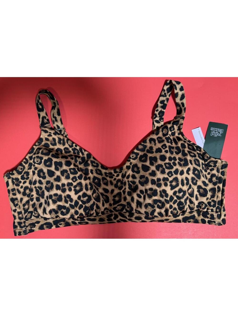 Wild Fable Brown & Black Leopard Print Bra Size 2X NEW  NWT